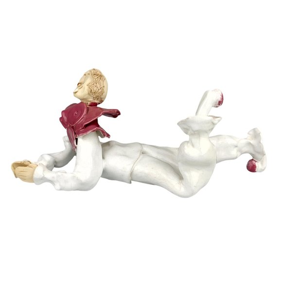 Vtg Studio Art Pottery Clown Sculpture Figurine Whimsical Artist Signed OOAK - Picture 8 of 16